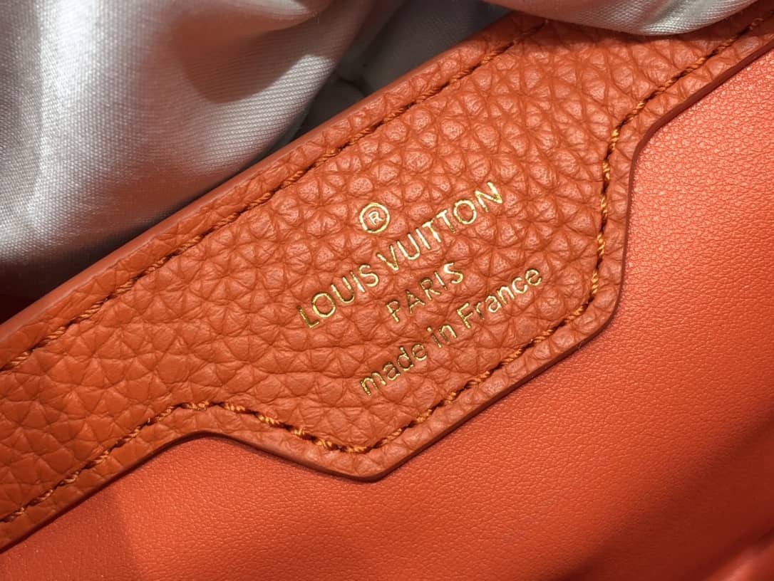 L0vis Vvtt0n Capucines Embroidery Replica Bag Orange M48865