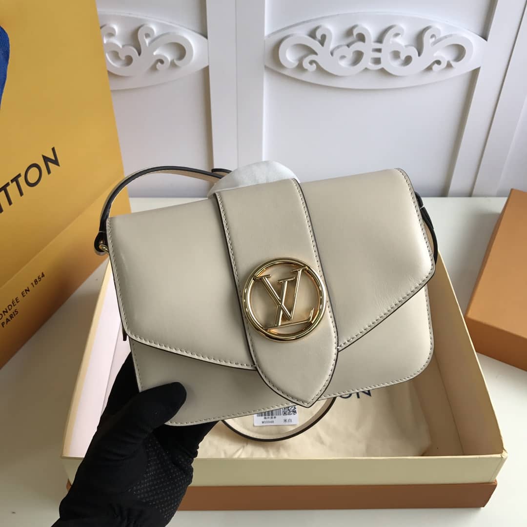 L0vis Vvtt0n Pont9 Neuf Leather Replica Shoulder Bag White M55948