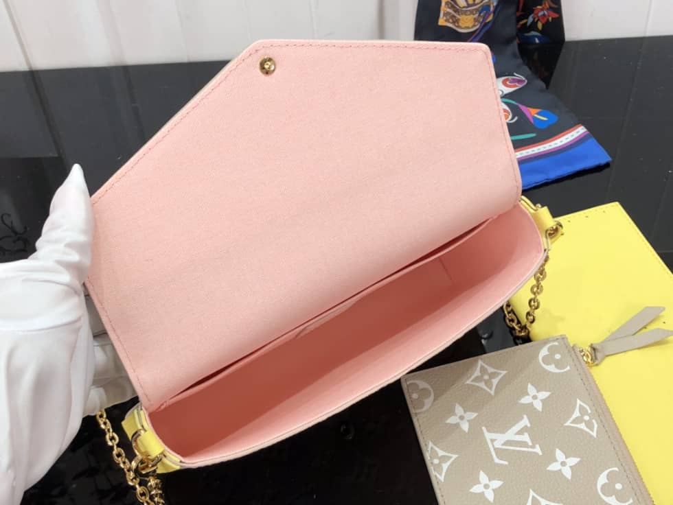 L0vis Vvtt0n Pochette Felicie Monogram Empreinte Pink Gery M81359 Replica