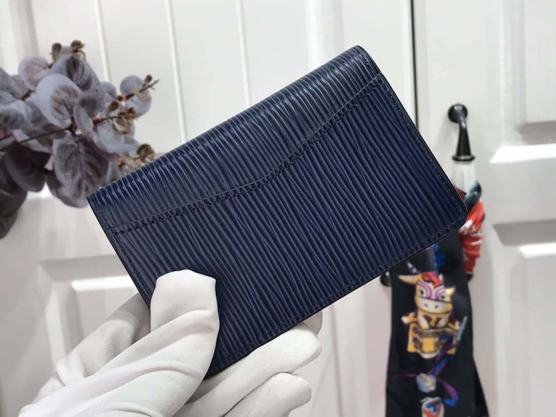 L0vis Vvtt0n Pocket Organizer Damier Graphite Epi Leather Replica Blue M69536