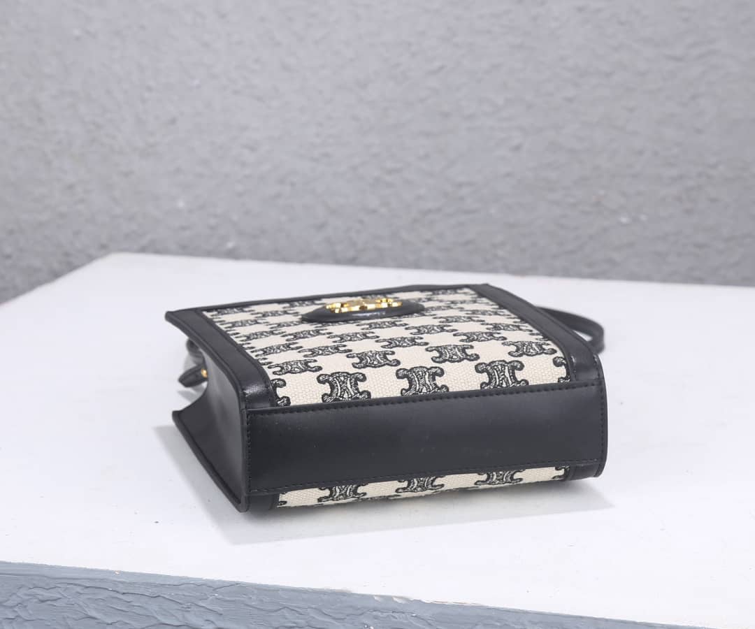 Ce1i*e Dupe  Triomphe Canvas Small Cabas Vertical Replica Bag
