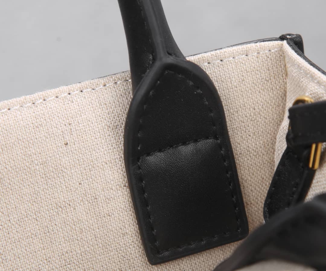 Ce1i*e Dupe  Triomphe Canvas Small Cabas Vertical Replica Bag