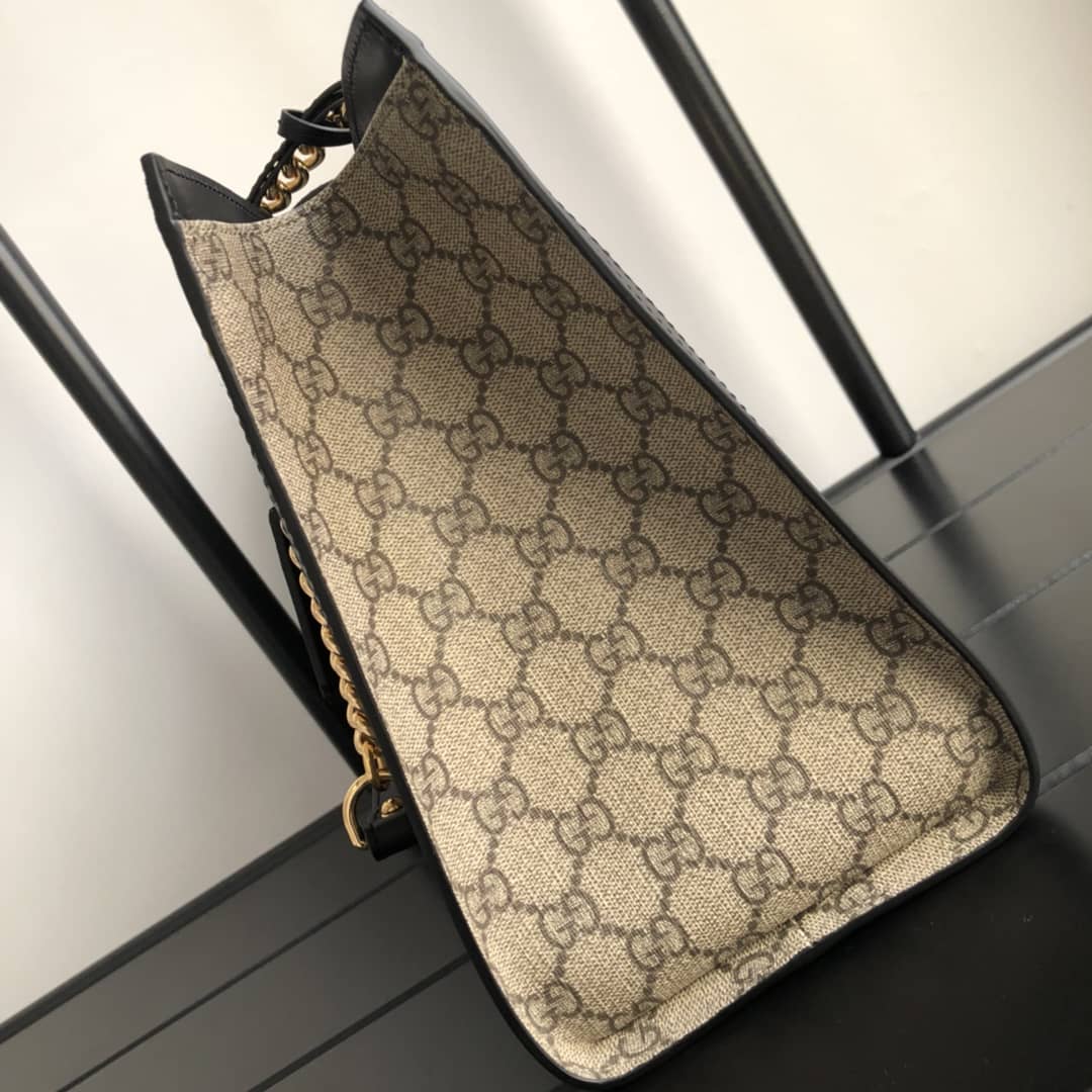 Gvc*1 Padlock Medium GG Svp*me Shoulder Bag Replica Brown Black 479197