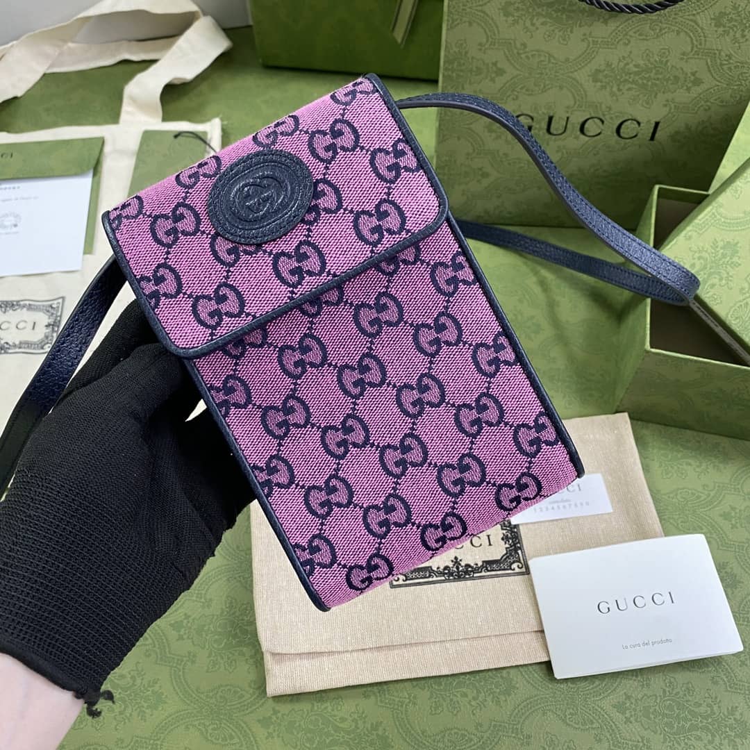 Gvc*1 GG Multicolor Mini Phone Bag Replica 657582