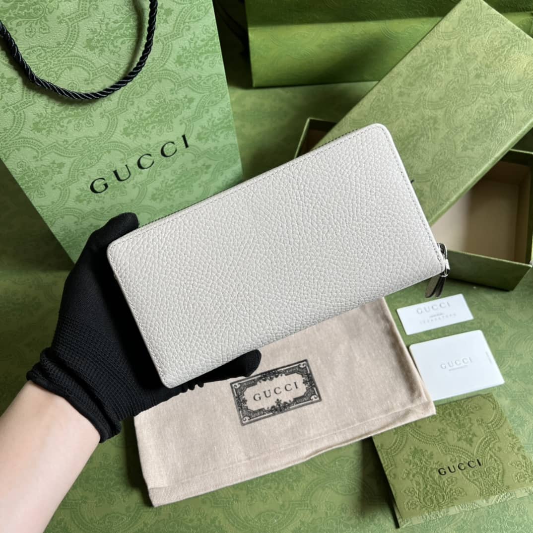 Gvc*1 GG Marmont Leather Zip Long Wallet Replica 456117