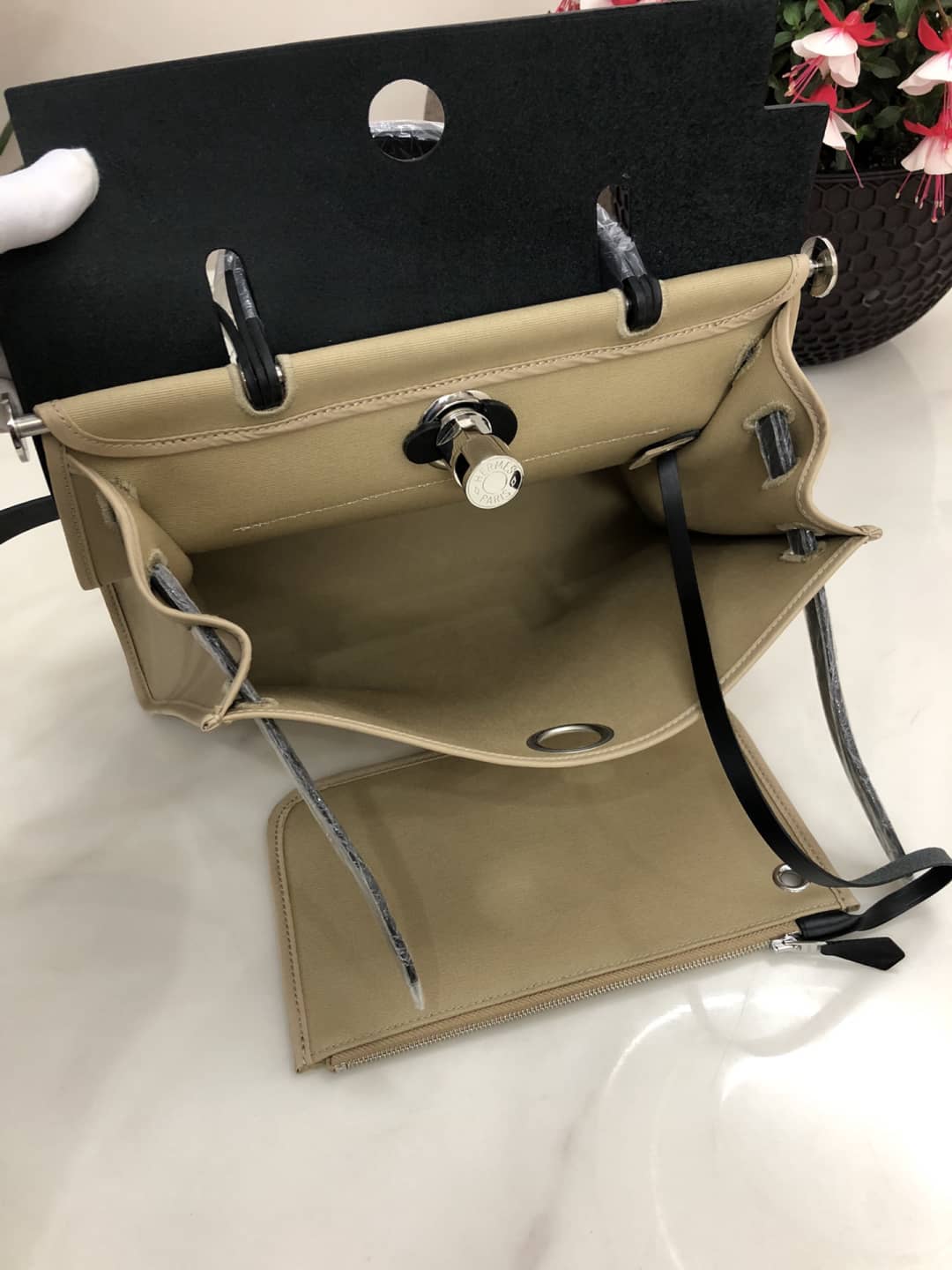 H**me5 Bag Replica 31 Canvas Leather  HerBag