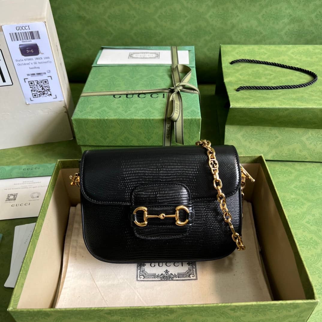 Gvc*1 Horsebit 1955 Lizard Mini 675801 Replica Shoulder Bag
