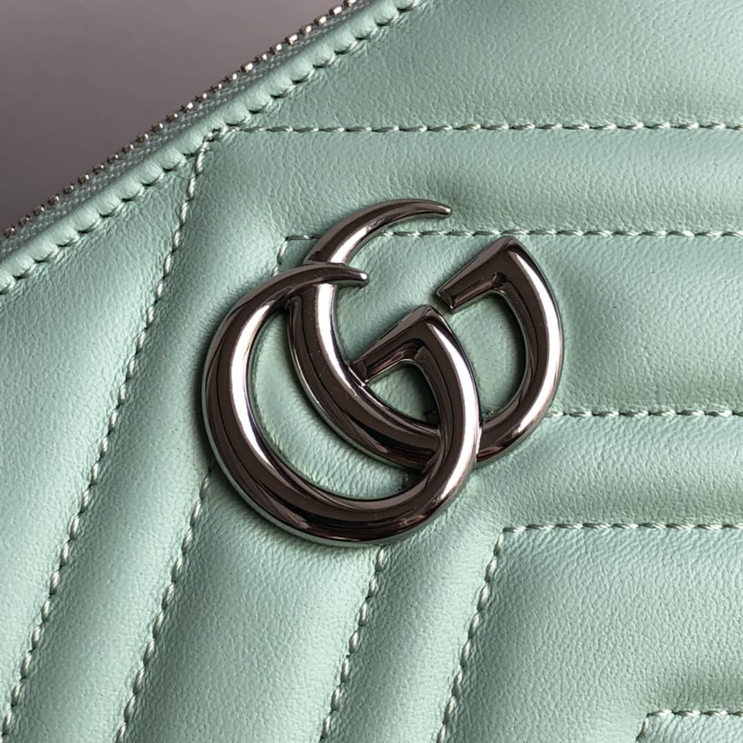 Gvc*1 GG Marmont Quilted Vanity Bag Replica Green 625690