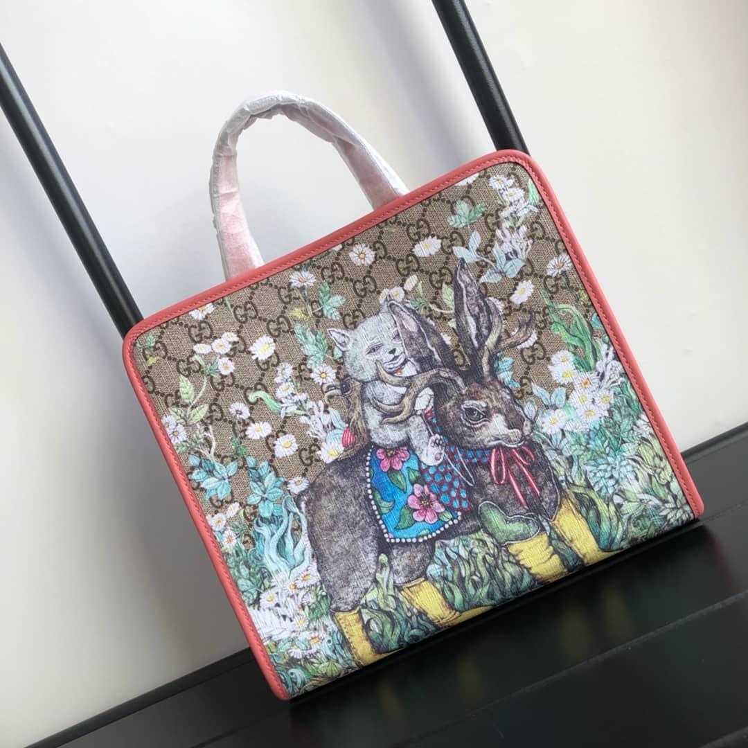 Gvc*1 GG Svp*me Kids Girl Tote Replica Pink 605614