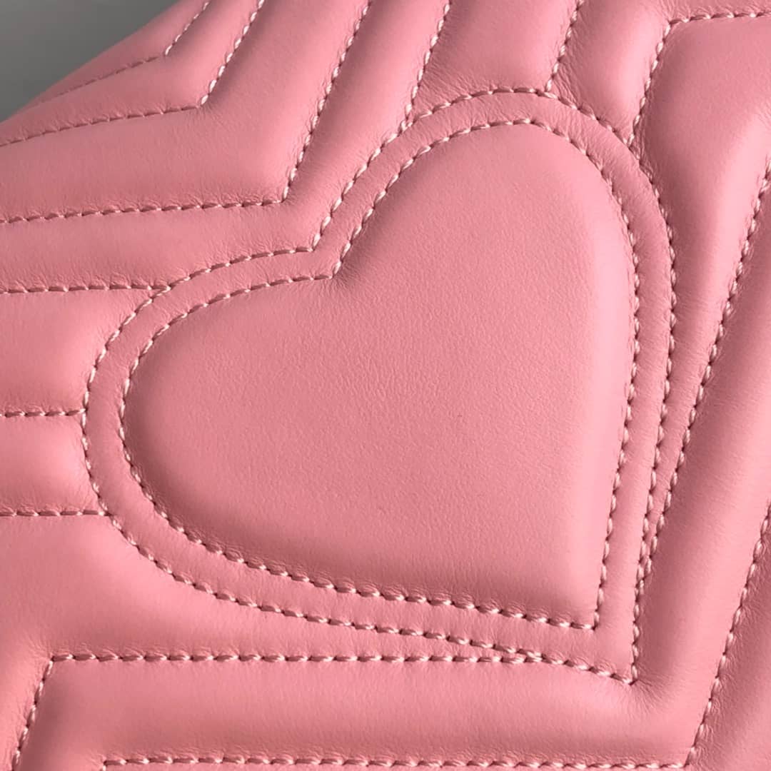 Gvc*1 GG Marmont Matelasse Shoulder Bag Replica Pink 443497