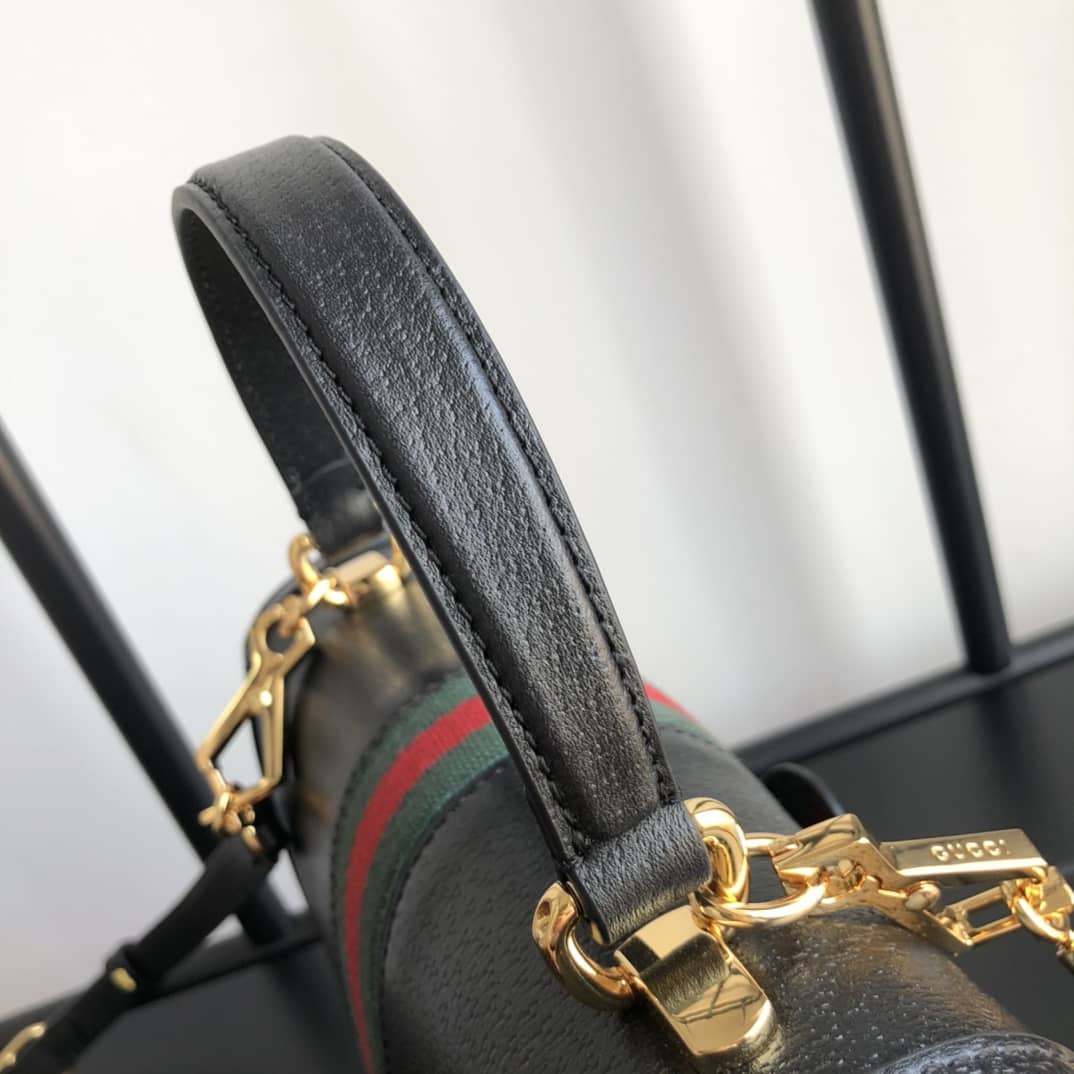Gvc*1 Ophidia Small Top Handle Bag Replica Black 651055