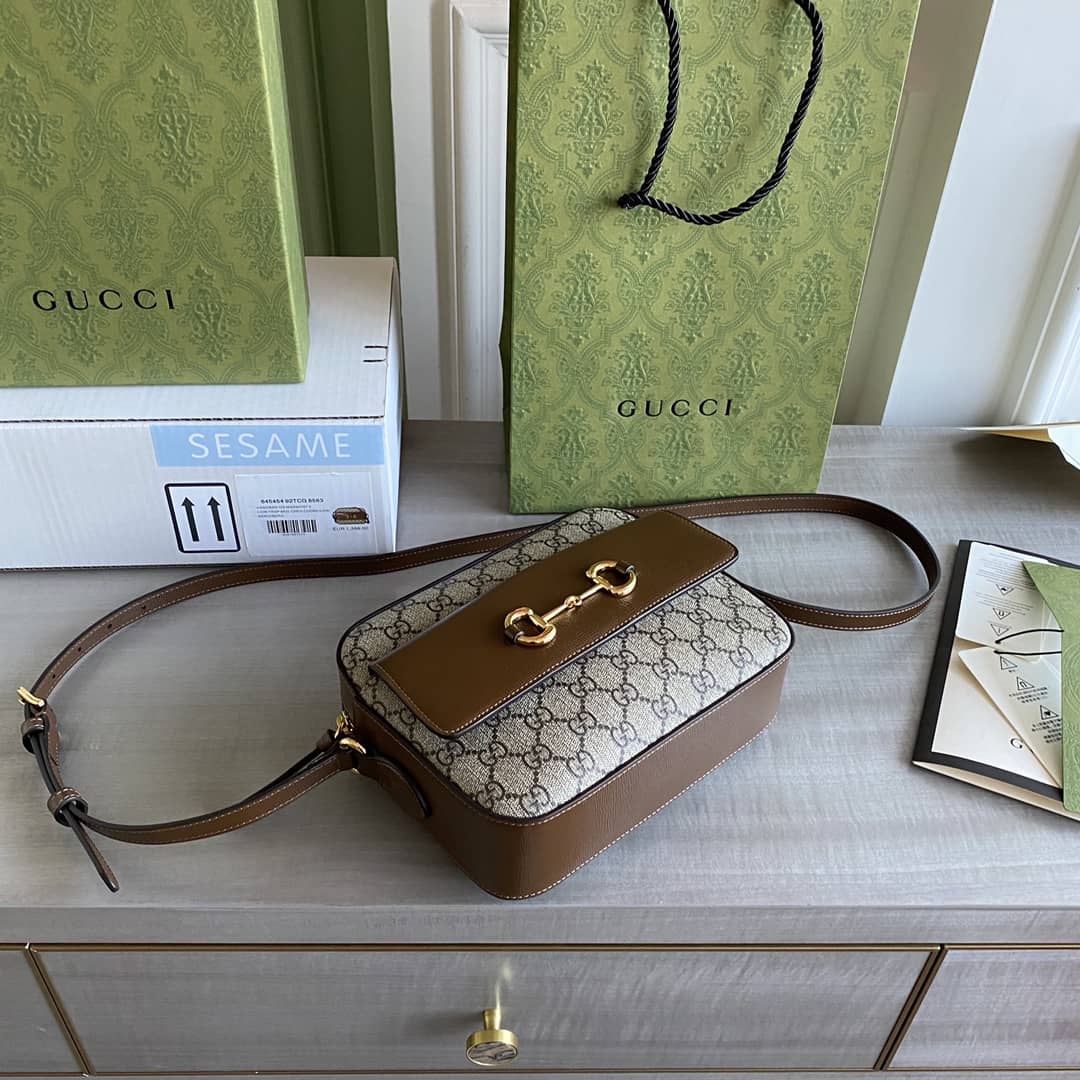 Gvc*1 Horsebit 1955 GG Crossbody Bag Replica Brown 645454