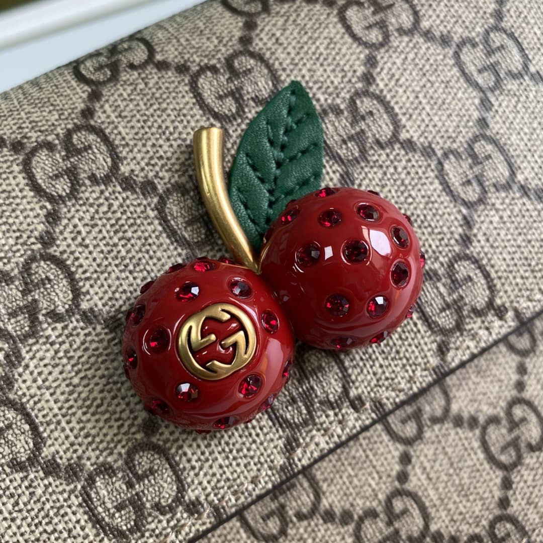 Gvc*1 Svp*me GG Mini Bag With Cherries Replica 481291