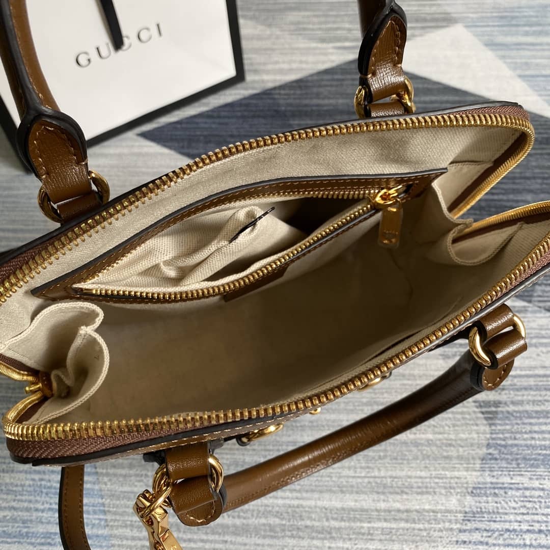 Gvc*1 1955 Horsebit Polkadot Handle Bag Replica 621220