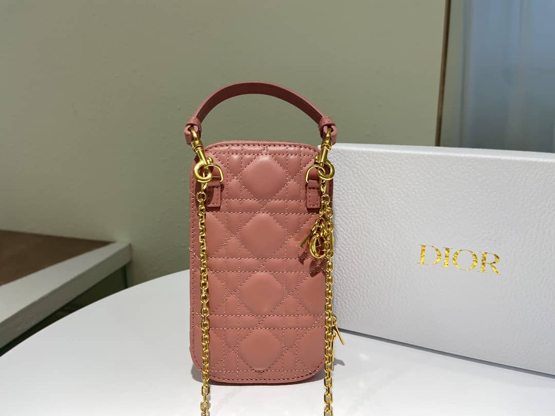 Lady D10r Dupe Lambskin 18CM Phone Holder