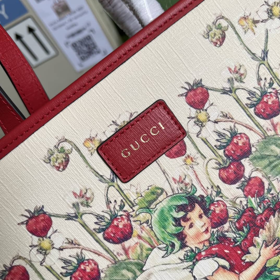 Gvc*1 Children Strawberry Print 605614 Replica Tote Bag