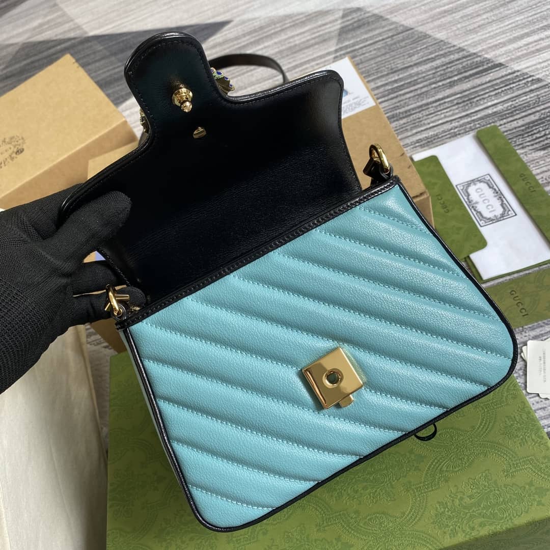 Gvc*1 Marmont GG Mini Top Handle Bag Replica 583571