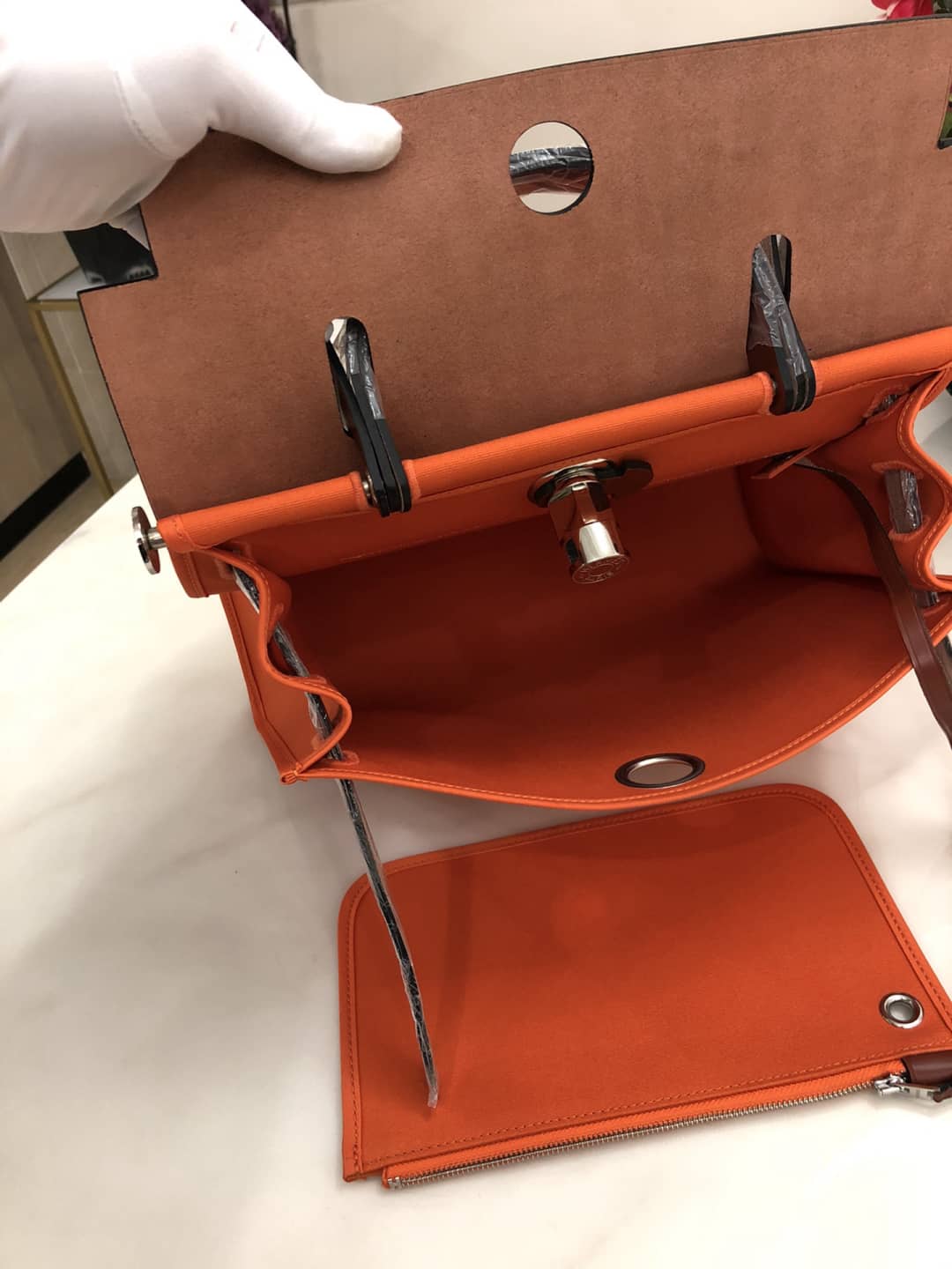 Replica H**me5 Birkin Bag 31 Canvas Leather HerBag