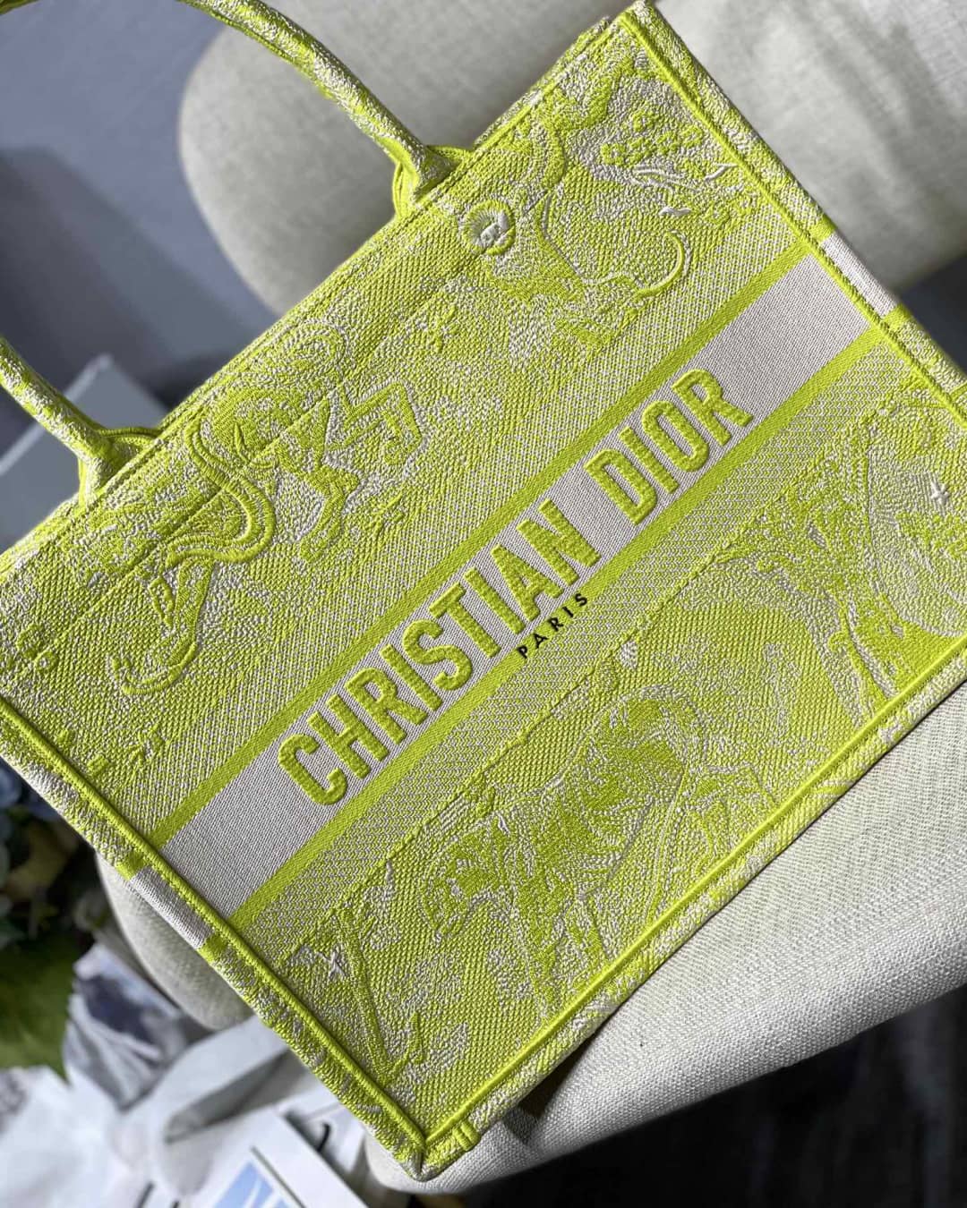 Chr1st1an D10r CD Book Embroidery Replica Tote