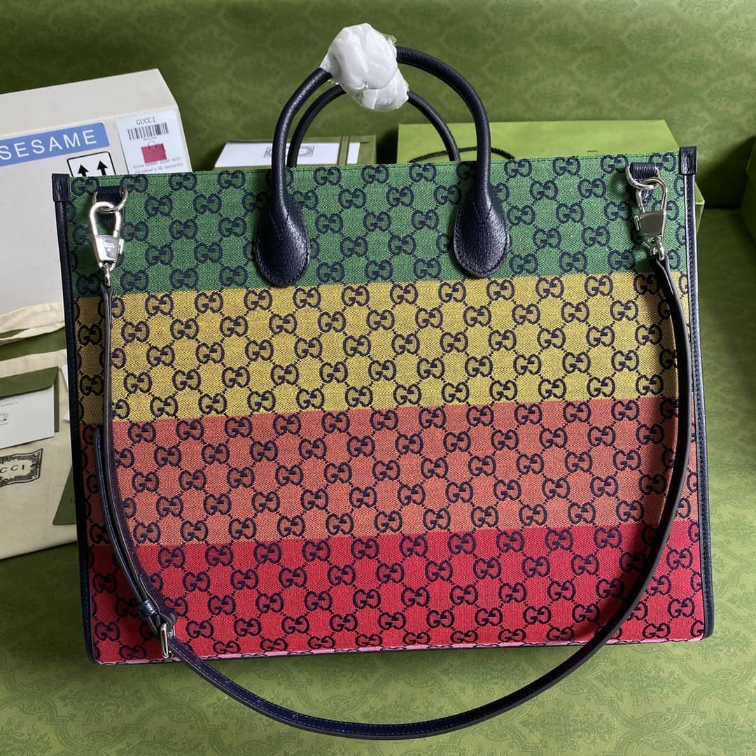 Gvc*1 GG Multicolor Large Tote Replica 659980