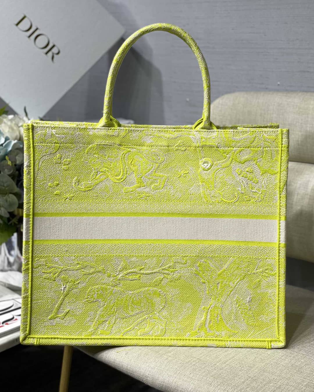 Chr1st1an D10r CD Book Embroidery Replica Tote
