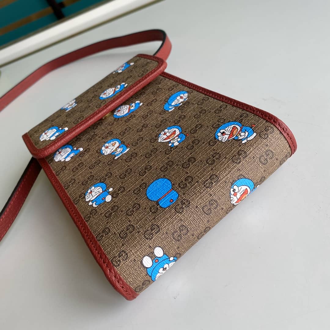 Gvc*1 X Doraemon Mini Canvas Phone Bag Replica 647805