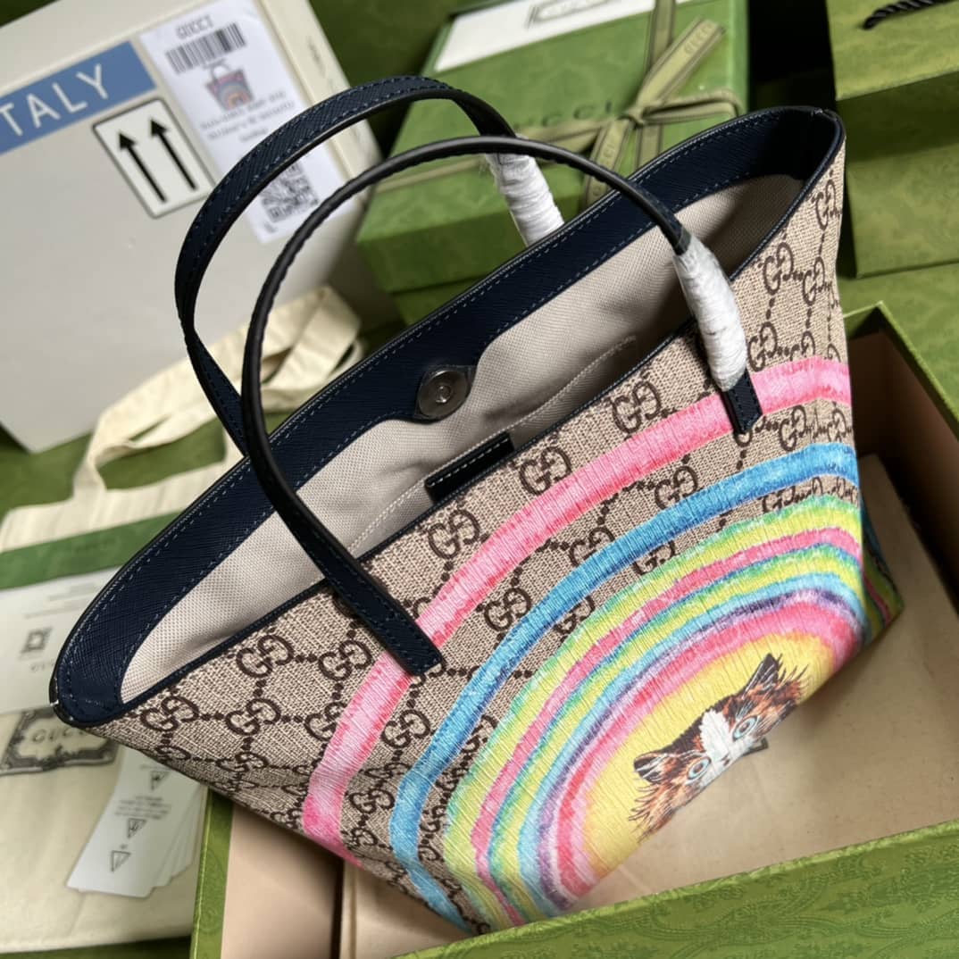 Gvc*1 Children GG Tote Cat Print 410812 Replica Bag