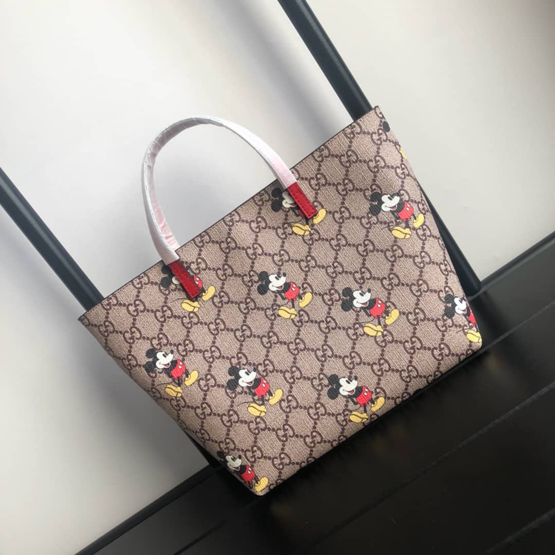 Gvc*1 Children GG Svp*me Canvas Replica Tote Brown 410812