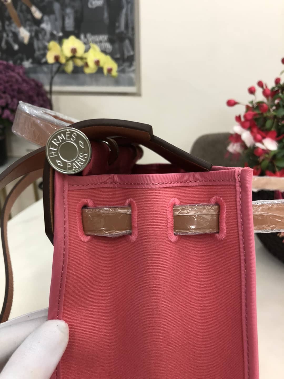 Replica H**me5 Birkin Bag 31 Canvas Leather HerBag