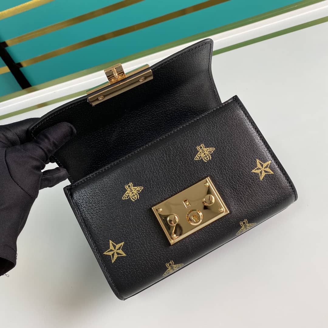 Gvc*1 Padlock Leather Shoulder Bag Replica 432182