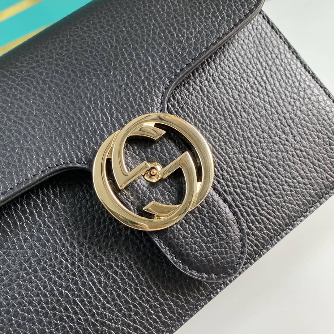 Gvc*1 Interlocking Leather Chain Crossbody Bag Replica 510304