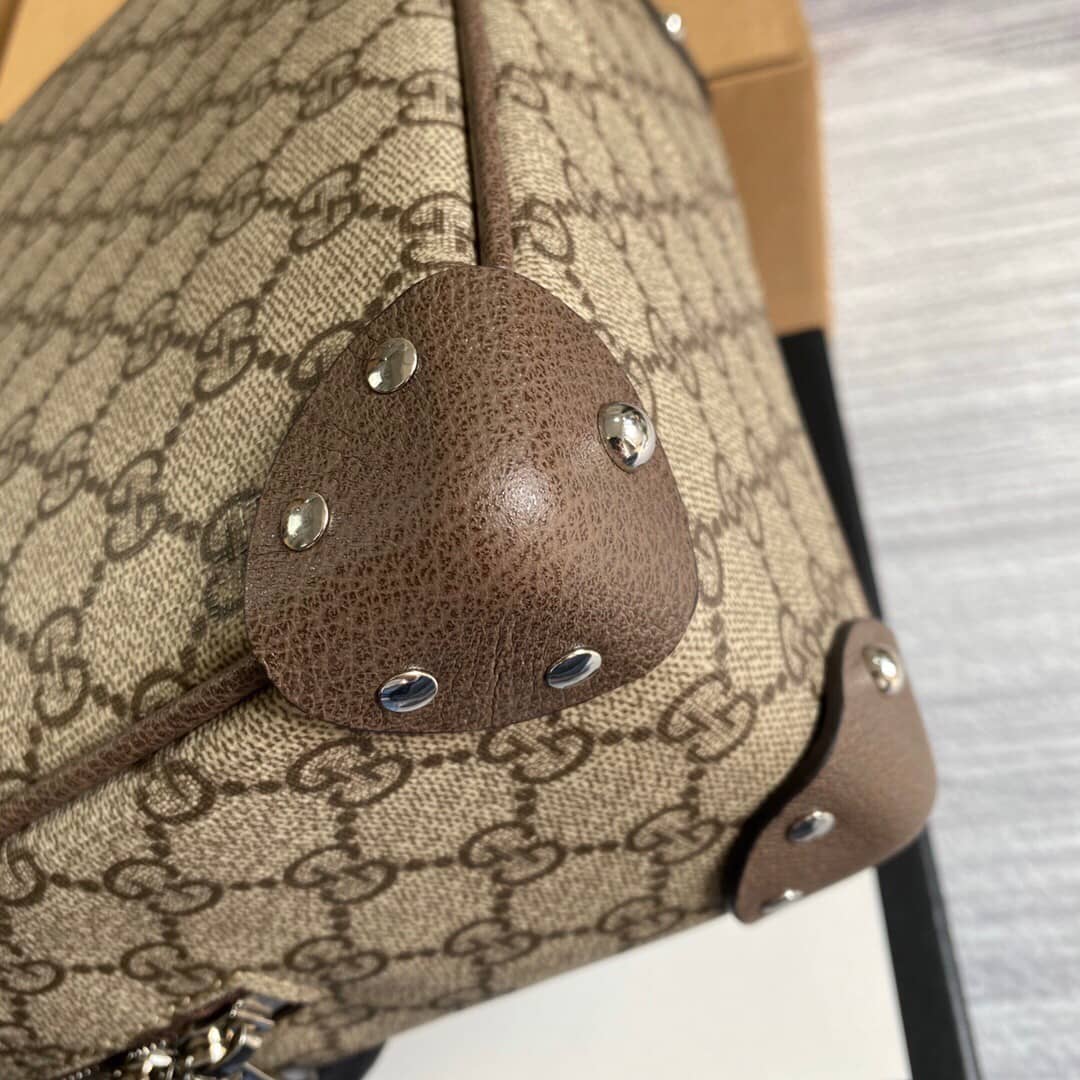 Gvc*1 GG Svp*me Leather Shoulder Bag Replica Brown 626363
