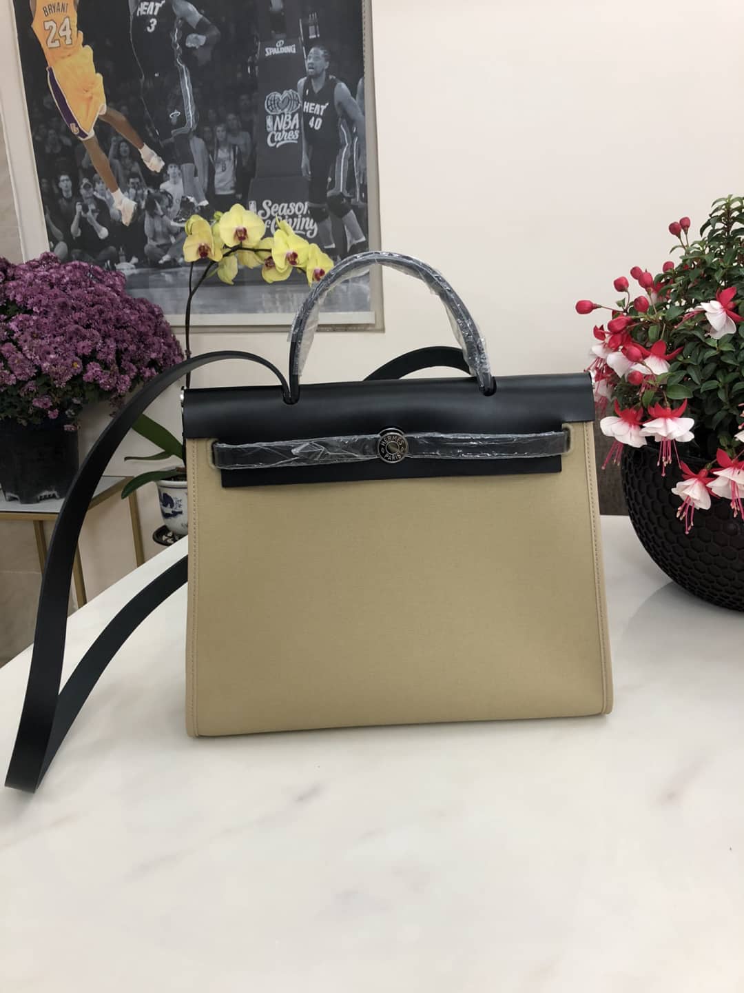 H**me5 Bag Replica 31 Canvas Leather  HerBag