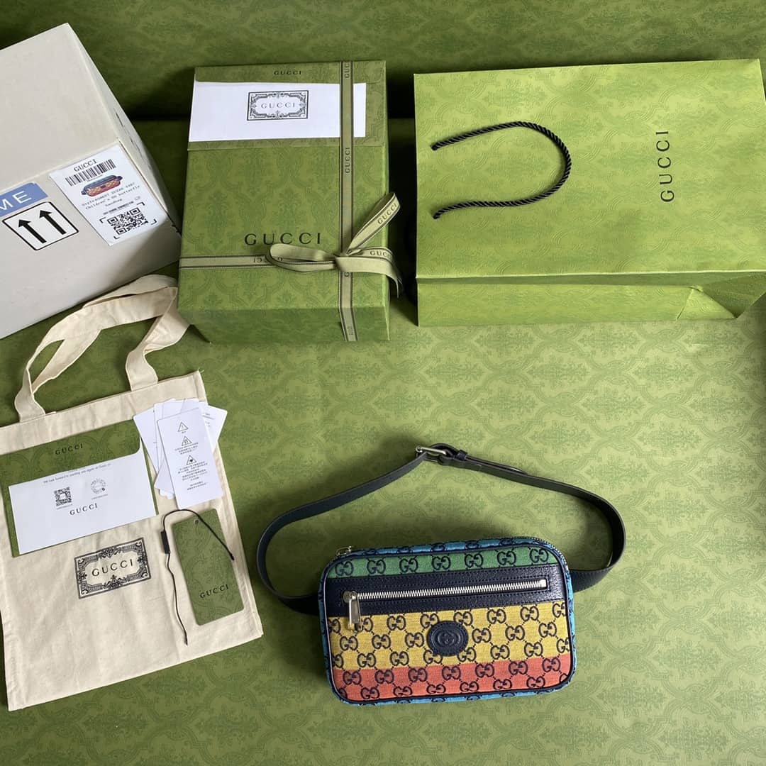 Gvc*1 GG Multicolor Belt Bag Replica 658657