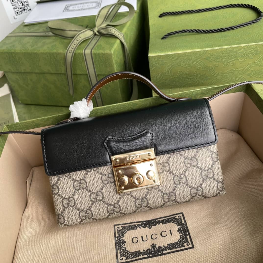 Gvc*1 Padlock GG Svp*me Canvas Top Handle Mini Bag Replica 652683