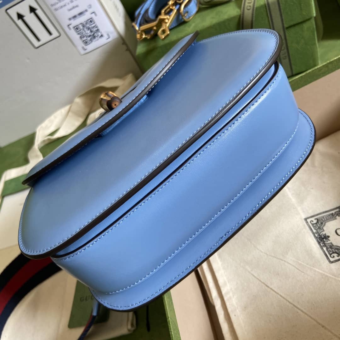 Gvc*1 Bamboo 1947 Small Top Handle Bag Blue 675797 Replica