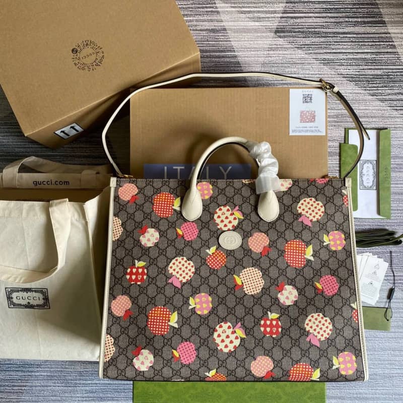Gvc*1 Les Pommes Large Tote Replica Gray 659980