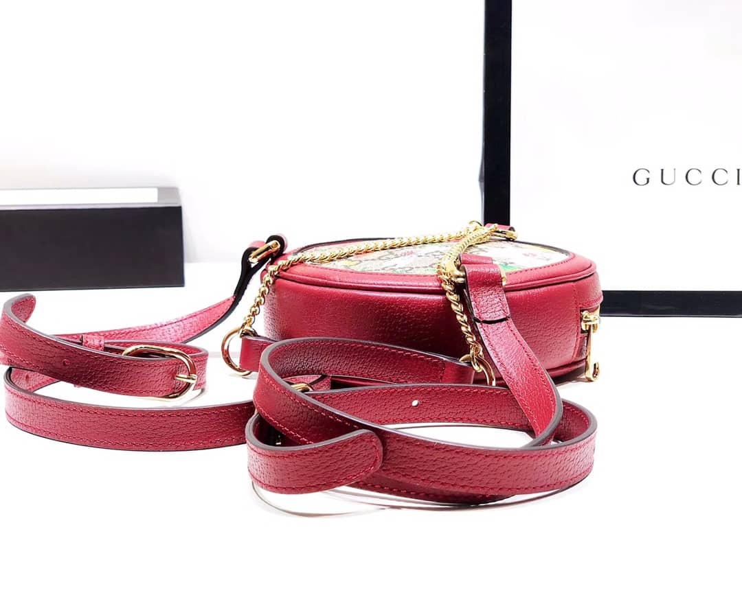Gvc*1 Ophidia GG Flora Mini Replica Backpack Red 598661