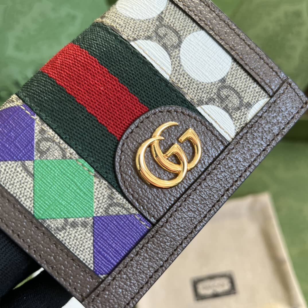 Gvc*1 Ophidia GG Card Case Wallet Replica 523155