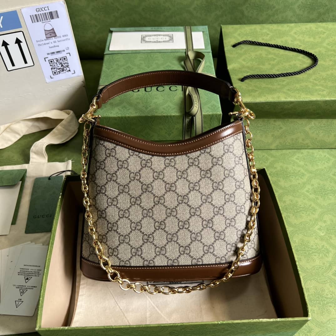 Gvc*1 Large With Interlocking G Brown 696011 Replica Shoulder Bag