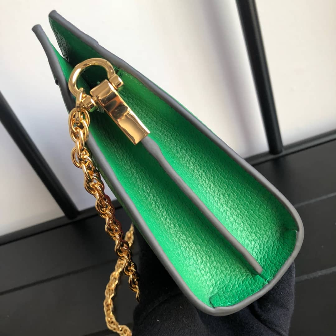 Gvc*1 Ophidia Flora GG Small Svp*me Canvas Shoulder Bag Replica Green 503877