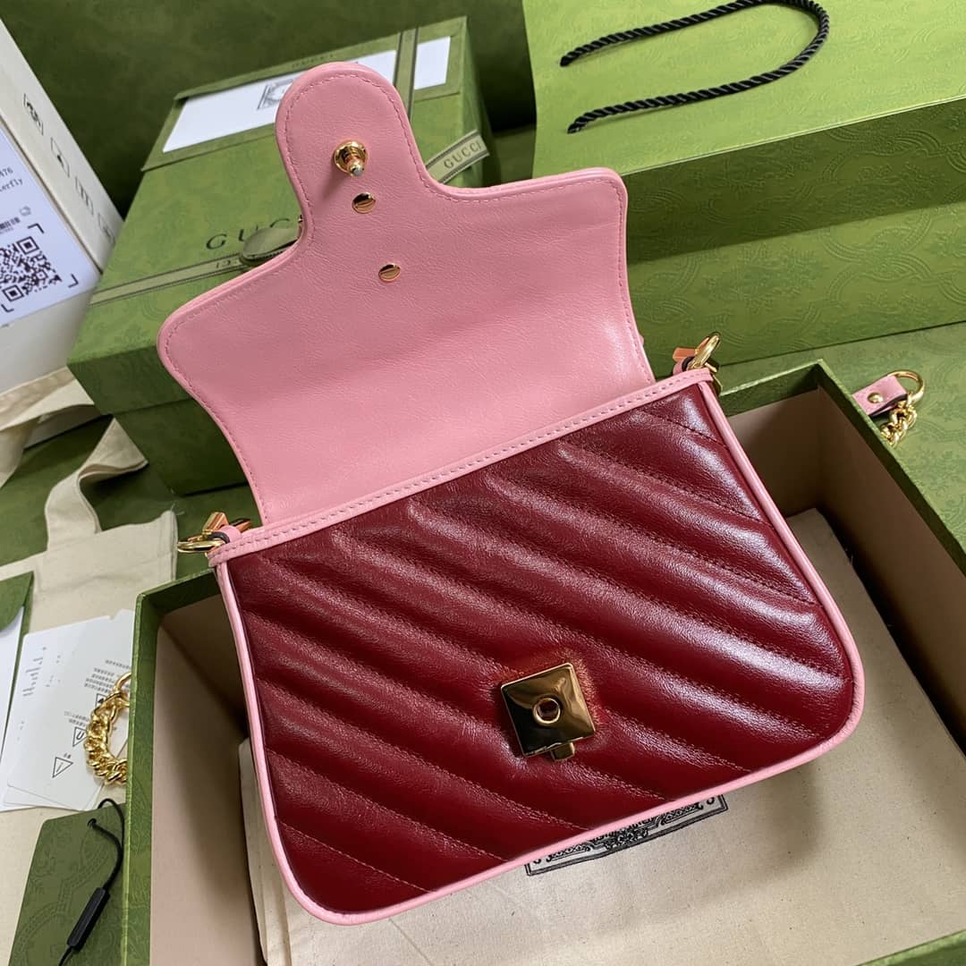 Gvc*1 Marmont GG Mini Top Handle Bag Replica 583571