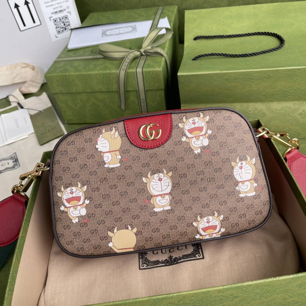 Gvc*1 Exo-Kai Teddy Bear Svp*me GG Canvas Shoulder Bag Replica 574886