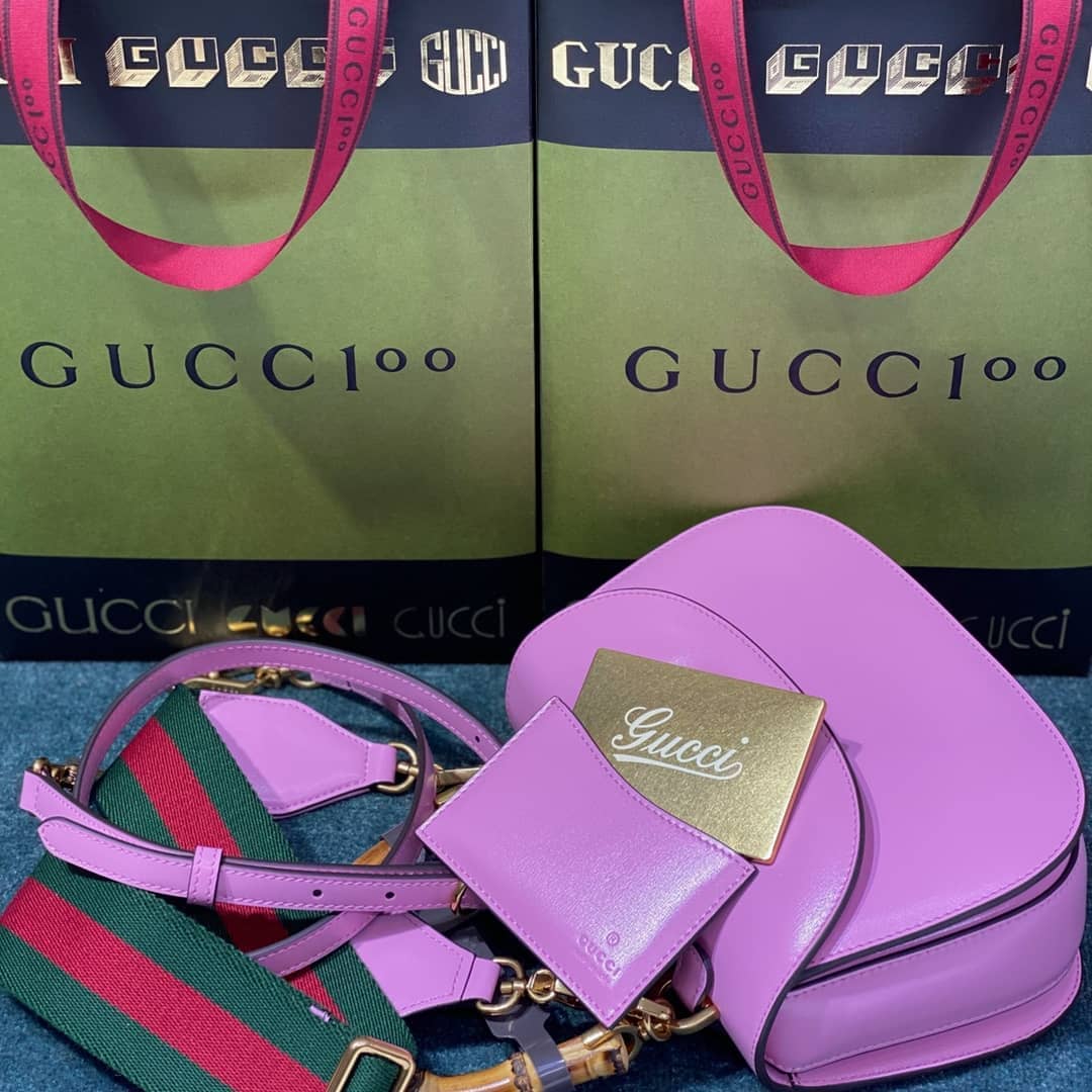 Gvc*1 Bamboo 1947 Small Top Handle Bag 675797 Pink 675797 Replica