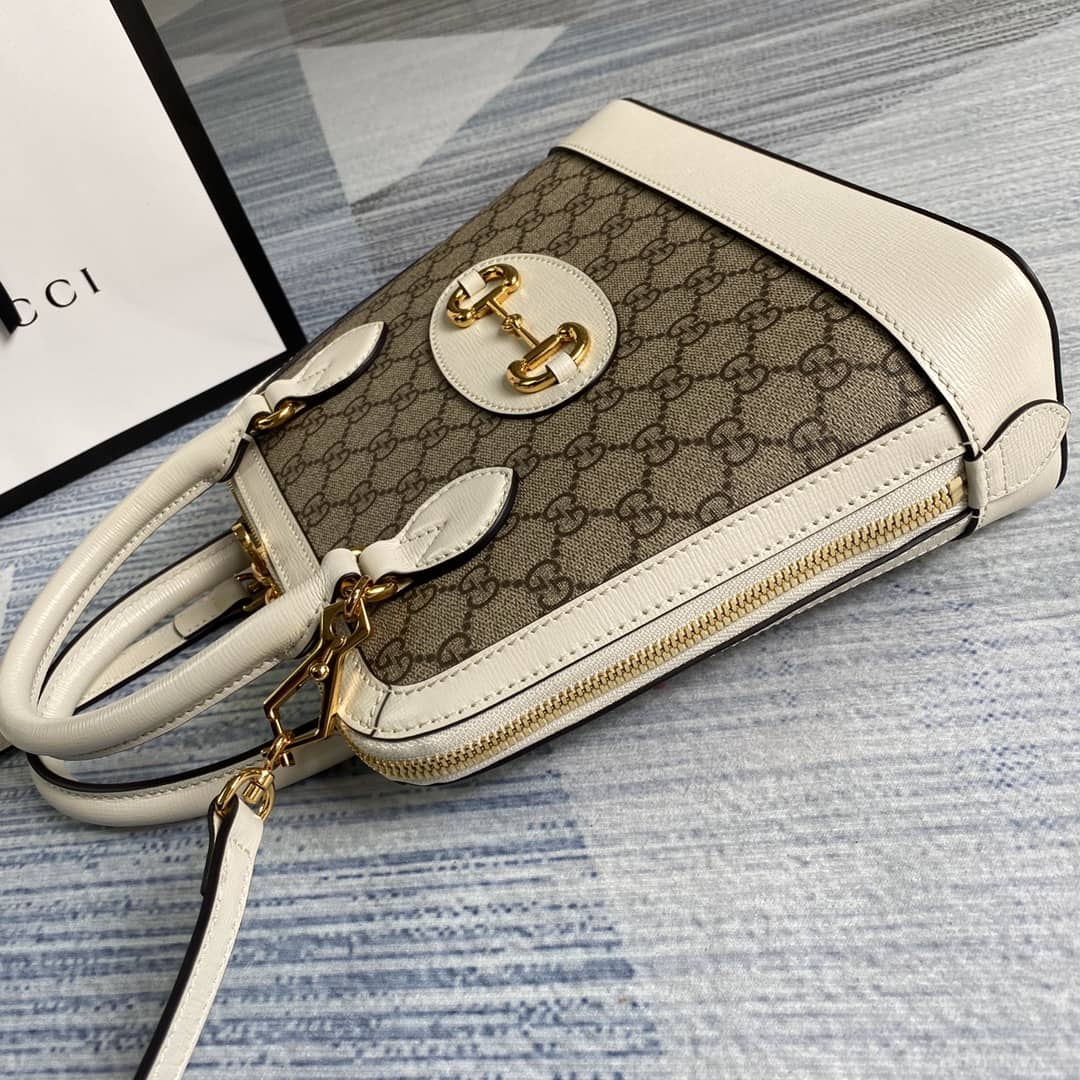 Gvc*1 1955 Horsebit Polkadot Handle Bag Replica 621220