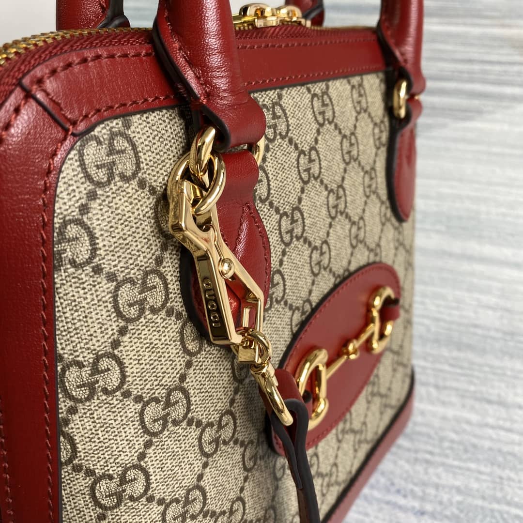 Gvc*1 1955 Horsebit Polkadot Handle Bag Replica 621220