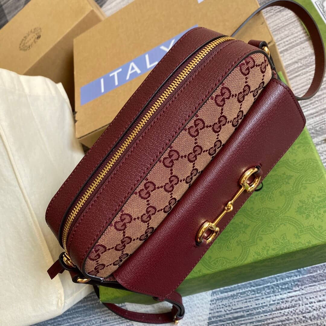 Gvc*1 Horsebit 1955 GG Crossbody Bag Replica Red 645454