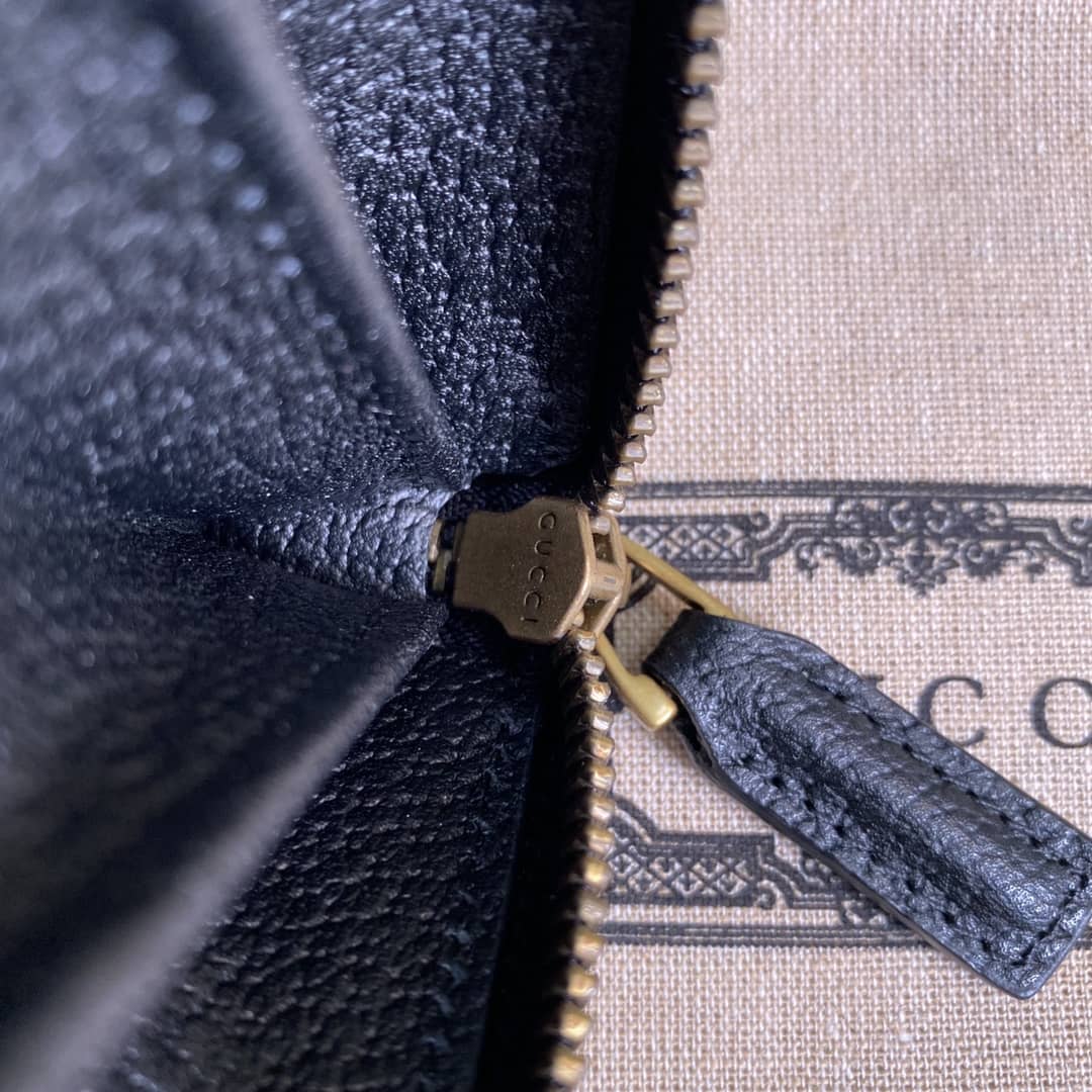 Gvc*1 GG Marmont Leather Zip Around Wallet Replica 428736