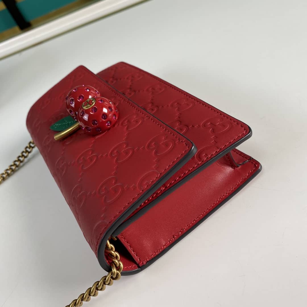 Gvc*1 Svp*me GG Mini Bag With Cherries Replica 481291