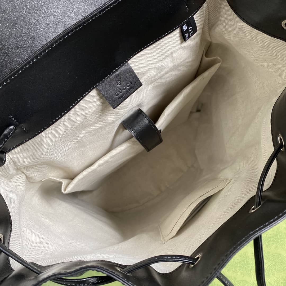 Gvc*1 GG Embossed Backpack Replica Black 625770